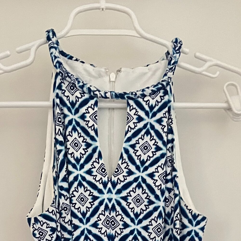 London Times dress, blue and white, size 4